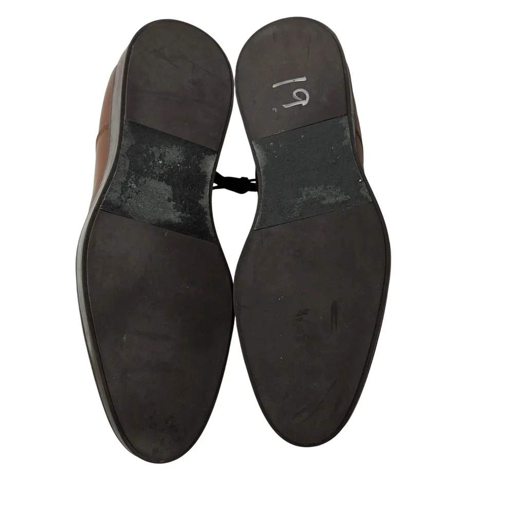 Wolf & Shepherd Crossover Cap Toe Men's 11.5 Brown Leather Oxford Shoes